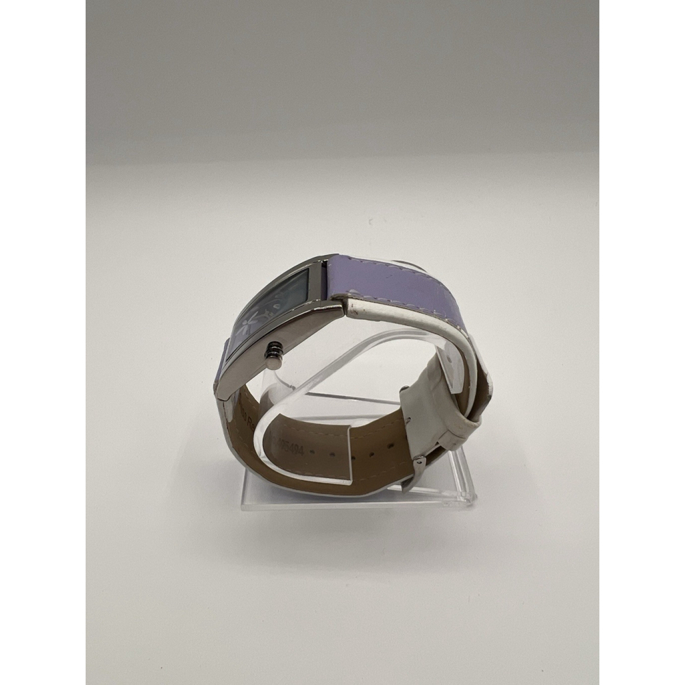 Activa Analog Woman’s Watch Purple Dial Leather Sliver Tone Casual Wristband - Picture 4 of 11